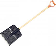 Лопата пластмассовая с оцинкованной планкой 430х490 (без черенка)