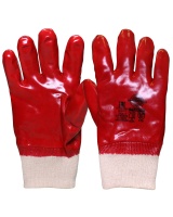 Перчатки "РЕДКОЛ" (основа джерси-100% хлопок, ПВХ покрытие красного цвета)