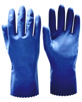 Перчатки "КЩС-1-SP" синие (латекс,слой Silver, т.0,45мм,дл.300мм.