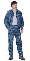 Костюм СИРИУС-Блокпост куртка, брюки (тк.кроун-принт) КМФ Цифра синяя