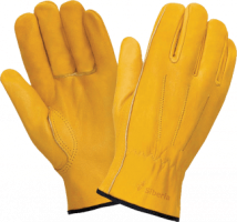 Перчатки ДРАЙВЕР кожаные желтые