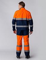 Костюм дорожник Сигнал-2 (тк.Балтекс,210) п/к, оранжевый/т.синий фото