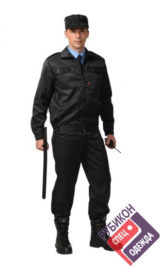 Костюм Блокпост охранника куртка брюки цв чёрный тк смесовая фото