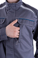 Куртка ТУРБО SAFETY мужская летняя, серый-т.серый фото