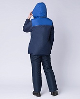 Куртка зимняя женская Снежана (Таслан), темно-синий/васильковый фото