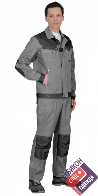 Куртка ВЕСТ-ВОРК ср. серый с т.серым пл. 275 г/кв.м фото