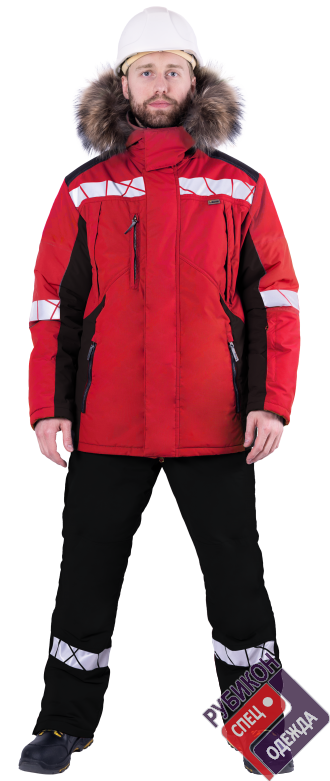 Куртка ХАЙ-ТЕК SAFETY зимняя, цв. красный фото