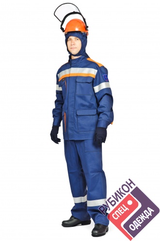 Комплект летний для защиты от электрической дуги СП03-Л V (куртка, брюки), + термостойкое белье, 42 кал/см2 фото