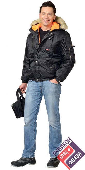 Куртка АЛЯСКА , укороченная, цв. черный фото