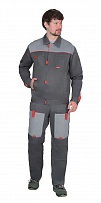 Куртка ФАВОРИТ-РОСС, цвет темно-серый со светло-серым и красным фото