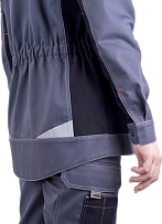 Куртка женская ТУРБО SAFETY летняя серый с красным фото