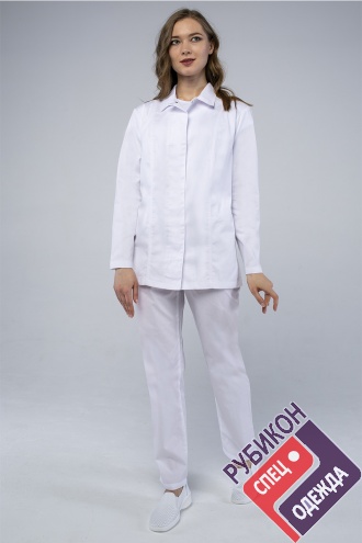 Куртка женская ХАССП-Премиум (тк.Оптима,160), белый фото