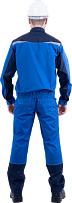 Костюм КМ-10 ЛЮКС мужской летний, куртка брюки, василек с синим фото