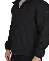 Куртка АЗОВ  с капюшоном черный софтшелл пл 350 г/кв.м фото