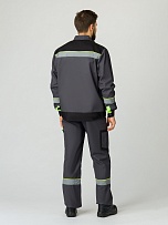 Костюм Ховард-1 (тк.Смесовая,240) брюки, т.серый/черный/лимонный фото