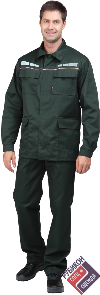 Костюм ОПЕРАТОР летний куртка брюки цв зеленый фото