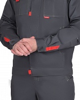 Куртка ФАВОРИТ-РОСС, темно-серый со св.-серым и красным фото