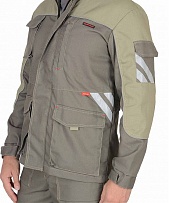 Куртка "Вест-Ворк" короткая, т.оливковый со св.оливковым фото
