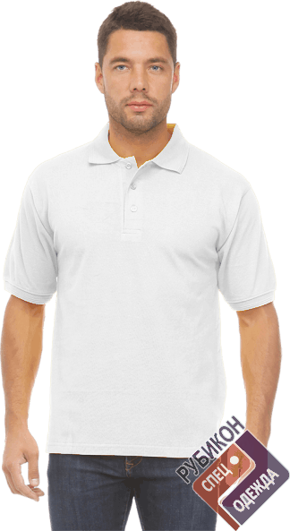 Рубашка ПОЛО, короткий рукав, цвет белый фото