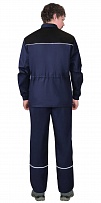 Костюм "СИРИУС-МАСТЕР" куртка длинная, брюки, синий с черным фото