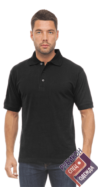Рубашка ПОЛО, короткий рукав, цвет черный фото