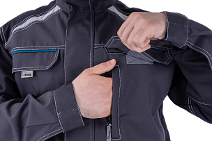 Куртка ТУРБО SAFETY летняя, серый-черный фото