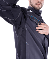 Полукомбинезон мужской ТУРБО SAFETY летний серый с черным фото