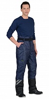 Костюм "ФОТОН" зимний: куртка дл., брюки тёмно-синий с черным и СОП-25 мм. фото