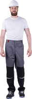 Костюм КМ-10 ЛЮКС летний, куртка брюки, цв. серый с красным фото