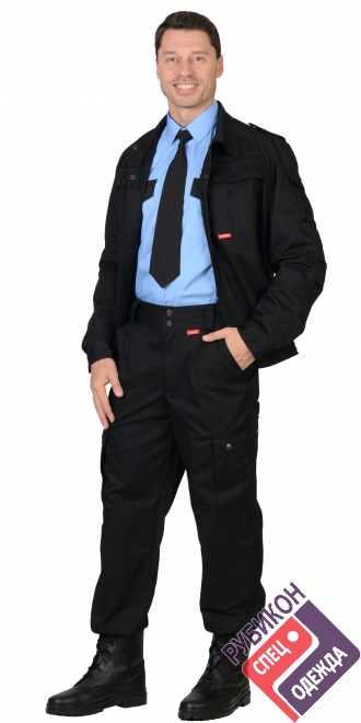 Костюм ТАЙФУН  куртка, брюки черный фото