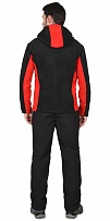 Куртка флисовая ТЕХНО (флис дублированный) черная с красным фото
