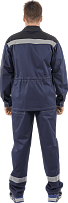 Костюм АРТЕЛЬ куртка брюки цв т.синий с чёрной отделкой фото
