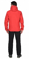 Куртка Азов с капюшоном красная софтшелл пл 350 г/кв.м фото