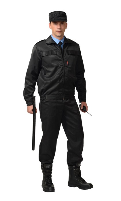 Костюм Блокпост охранника куртка брюки цв чёрный тк смесовая купить за 1120руб. - aртикул КОС 128