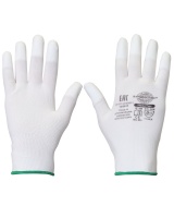 Перчатки "НейпТач" (нейлон с полиуретаном на кончиках пальцев, цвет белый)
