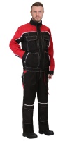 Куртка СИРИУС-АГАТ черный с красным (малиновый) пл. 260 г/кв.м. ВО отделка(144501)