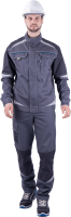 Куртка ТУРБО SAFETY мужская летняя, серый-т.серый