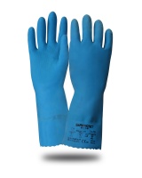 Перчатки "КЩС-1-SP" синие (латекс,слой Silver, т.0,45мм,дл.300мм. (125602)