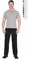 Рубашка-поло св.серая короткие рукава с манжетом, пл.180 г/м2 фото