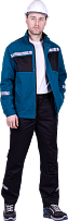 Куртка СТРОНГ летняя,бирюзовый-черный фото