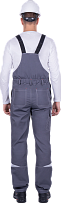 Полукомбинезон мужской ТУРБО SAFETY летний серый с красным фото