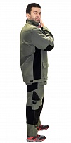 Костюм СИРИУС-ТРИТОН куртка, брюки хаки с черным тк.Кошачий глаз (146240) фото