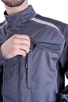 Куртка ТУРБО SAFETY мужская летняя, серый-т.серый фото