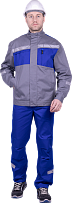 Куртка СТРОНГ летняя,серый-василёк фото