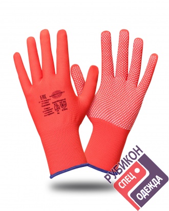 Перчатки Safeprotect НейпМикро-К (нейлон+ПВХ-микроточка, красный) (133330) фото