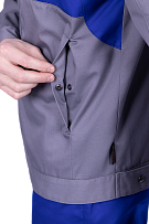 Куртка СТРОНГ летняя,серый-василёк фото