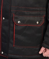 Костюм ТИТАН куртка, п/к черный с красным (02322) фото
