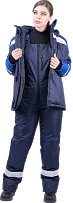 Костюм РОУД зимний женский цвет синий с васильковым фото